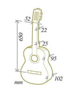 Kích thước đàn Guitar Acoustic