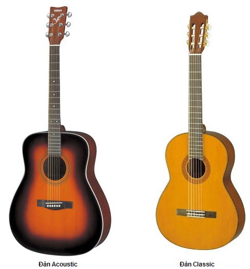 Làm sao để phân biệt giữa đàn Guitar Acoustic với Guitar Classic?